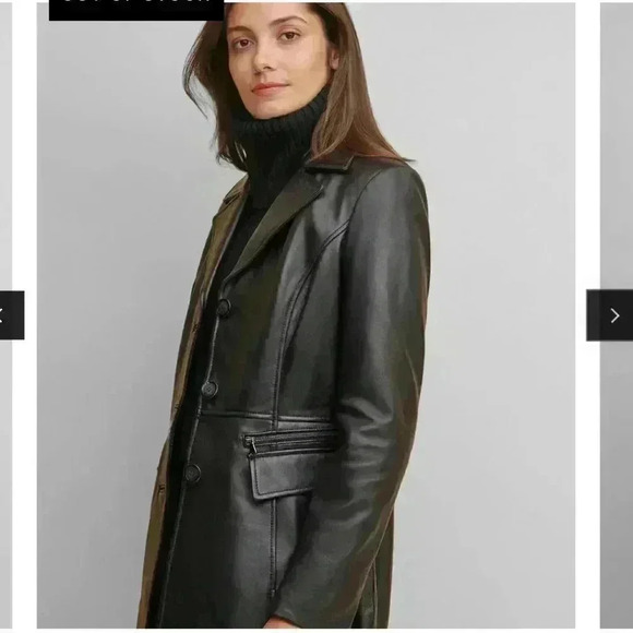 Button Front Lamb Jacket With Zipper Detail Pockets sz M - Picture 2 of 13